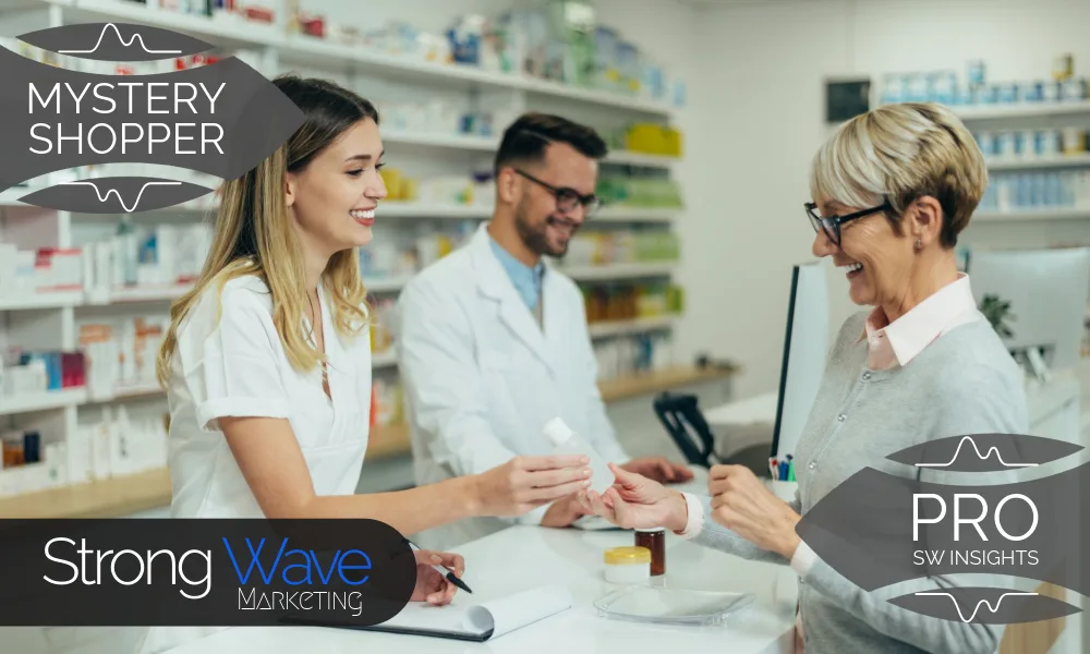 Cliente Incógnito y Mystery Shopper en farmacias ejecutado por Strong Wave Marketing, especialista en experiencia del cliente en Colombia.